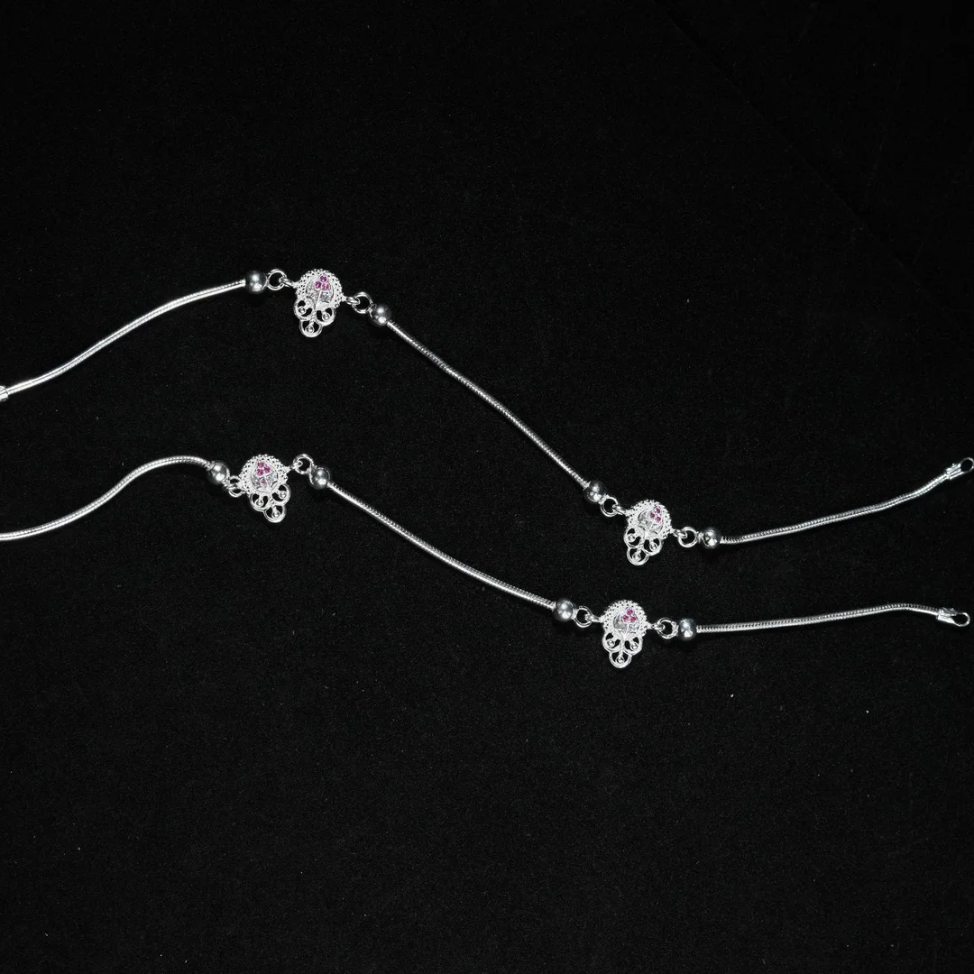 3 Half Circle Design Anklet