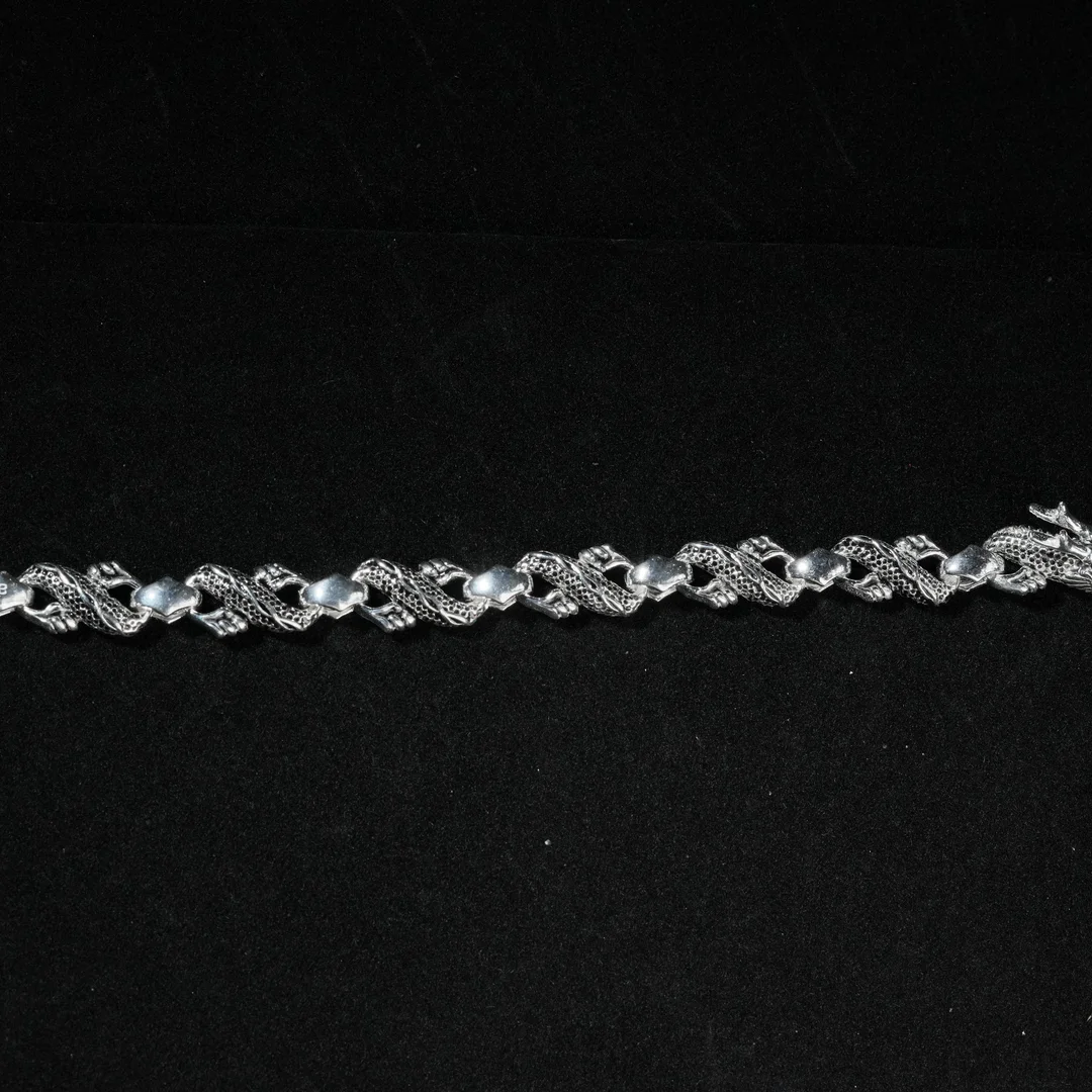 Silver Dragon Link Bracelet