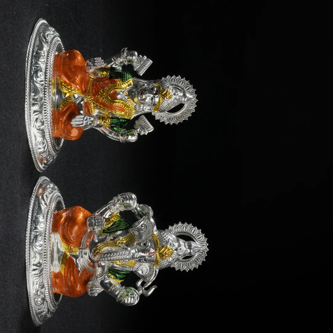Colourful Ganesh & Lakshmi Design Idol
