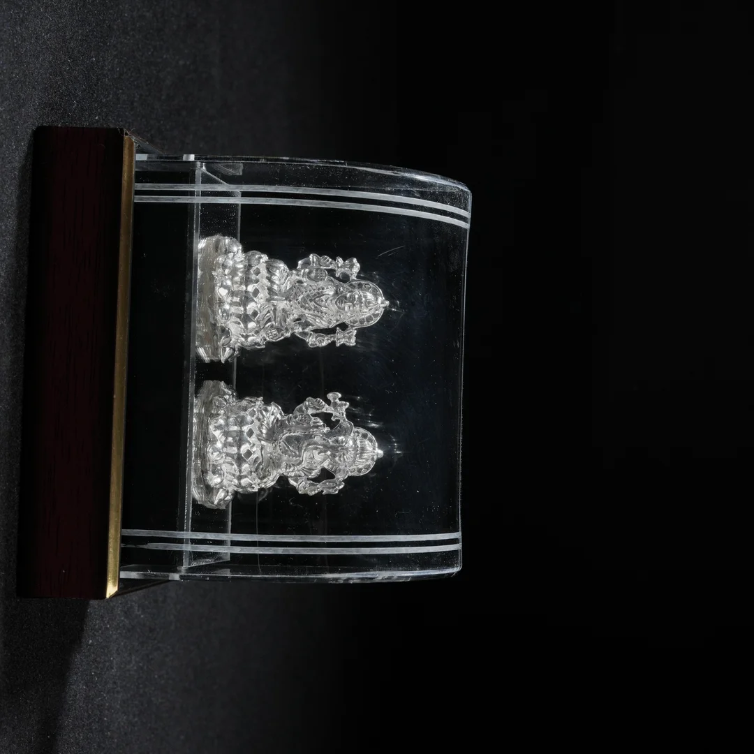 Diamond Design Lakshmi & Ganesh Idol Box