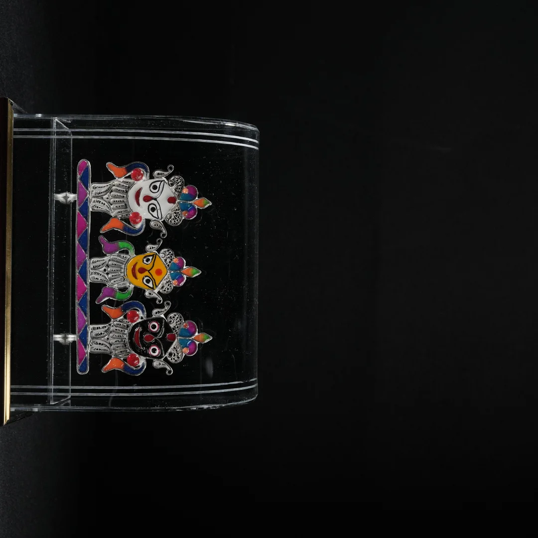 Blue & Purple Colour Jagannath Trio Showcase Design Gift Item